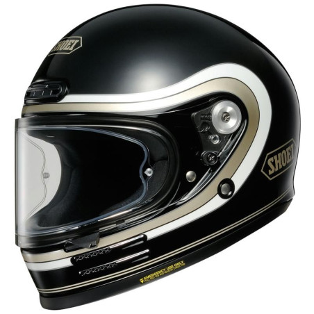 Casco Shoei Glamster 06 vintage Bivouac TC9 nero lucido Casco Shoei Glamster 06 vintage Bivouac TC9 nero lucido