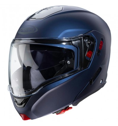 Casco Caberg Horus X apribile doppia visiera blu metal opaco