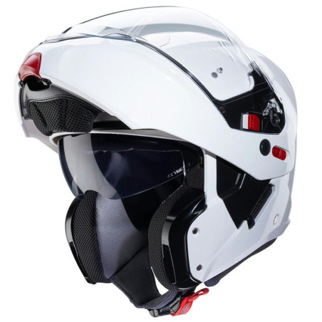 Casco Caberg Horus X apribile doppia visiera bianco lucido Casco Caberg Horus X apribile doppia visiera bianco lucido