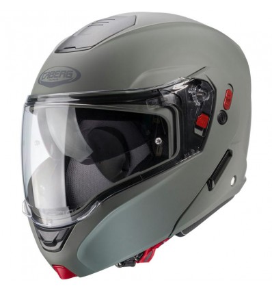 Casco Caberg Horus X apribile doppia visiera grigio opaco