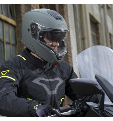 Casco Caberg Horus X apribile doppia visiera grigio opaco Casco Caberg Horus X apribile doppia visiera grigio opaco