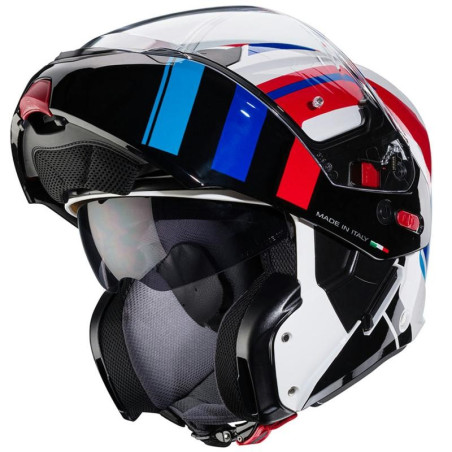 Casco Caberg Horus X Road apribile doppia visiera bianco, rosso e blu Casco Caberg Horus X Road apribile doppia visiera bianco, rosso e blu