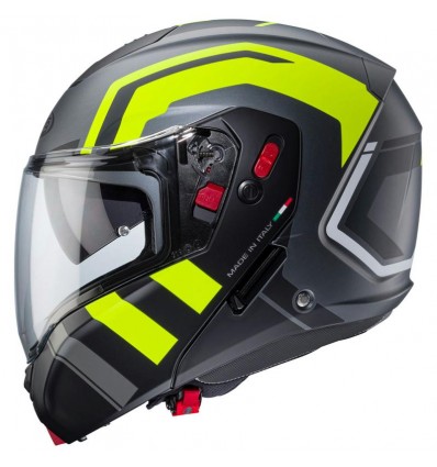 Casco Caberg Horus X Road apribile doppia visiera nero opaco e giallo Casco Caberg Horus X Road apribile doppia visiera nero opaco e giallo