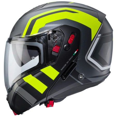 Casco Caberg Horus X Road apribile doppia visiera nero opaco e giallo Casco Caberg Horus X Road apribile doppia visiera nero opaco e giallo