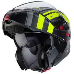 Casco Caberg Horus X Road apribile doppia visiera nero opaco e giallo Casco Caberg Horus X Road apribile doppia visiera nero opaco e giallo