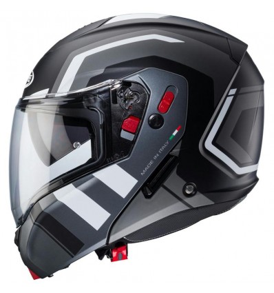 Casco Caberg Horus X Road apribile doppia visiera nero opaco e bianco Casco Caberg Horus X Road apribile doppia visiera nero opaco e bianco