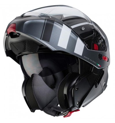 Casco Caberg Horus X Road apribile doppia visiera nero opaco e bianco Casco Caberg Horus X Road apribile doppia visiera nero opaco e bianco