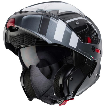 Casco Caberg Horus X Road apribile doppia visiera nero opaco e bianco Casco Caberg Horus X Road apribile doppia visiera nero opaco e bianco