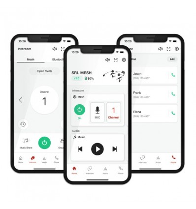 Interfono Bluetooth Sena SRL-Mesh per caschi Shoei alta qualità multitasking con radio Interfono Bluetooth Sena SRL-Mesh per caschi Shoei alta qualità multitasking con radio