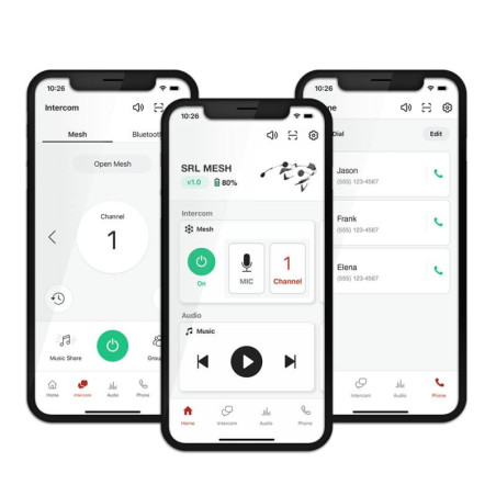 Interfono Bluetooth Sena SRL-Mesh per caschi Shoei alta qualità multitasking con radio Interfono Bluetooth Sena SRL-Mesh per caschi Shoei alta qualità multitasking con radio