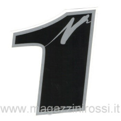 Numero grande adesivo nero