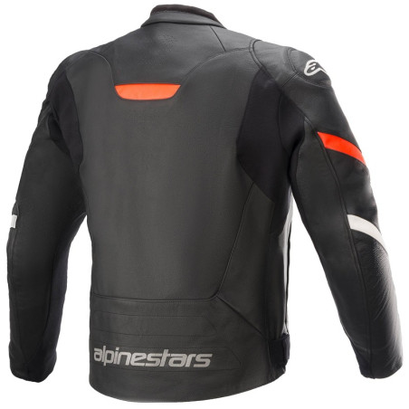 Giacca da moto in pelle Alpinestars Faster V2 nera e rossa Giacca da moto in pelle Alpinestars Faster V2 nera e rossa