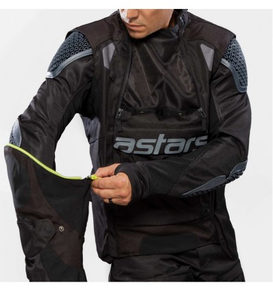 Giacca da moto Alpinestars Halo Drystar smanicabile nera Giacca da moto Alpinestars Halo Drystar smanicabile nera
