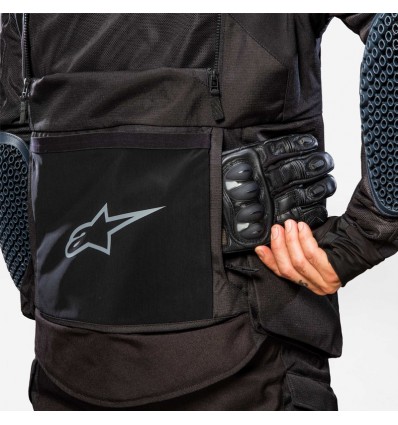 Giacca da moto Alpinestars Halo Drystar smanicabile nera Giacca da moto Alpinestars Halo Drystar smanicabile nera