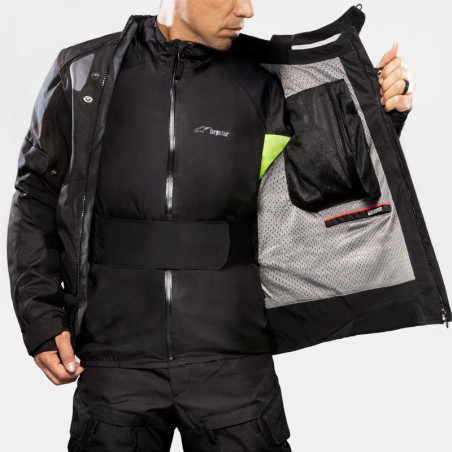 Giacca da moto Alpinestars Halo Drystar smanicabile nera Giacca da moto Alpinestars Halo Drystar smanicabile nera