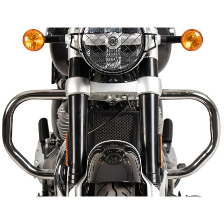 Paramotore Hepco & Becker cromato per Royal Enfield Super Meteor 650 Paramotore Hepco & Becker cromato per Royal Enfield Super Meteor 650