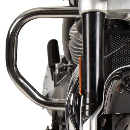 Paramotore Hepco & Becker cromato per Royal Enfield Super Meteor 650 Paramotore Hepco & Becker cromato per Royal Enfield Super Meteor 650