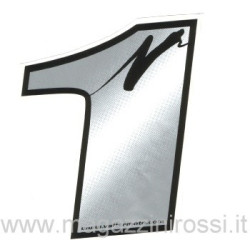 Numero grande adesivo grigio