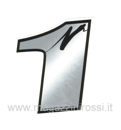 Numero grande adesivo grigio Numero grande adesivo grigio