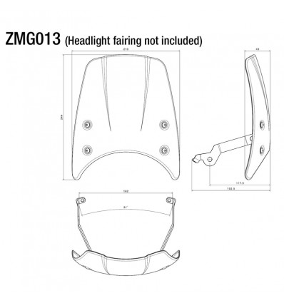 Cupolino in alluminio argento Rizoma per Moto Guzzi V7 850 Cupolino in alluminio argento Rizoma per Moto Guzzi V7 850