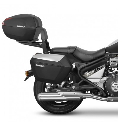 Portavaligie laterale Shad 3P su Royal Enfield Super Meteor 650 Portavaligie laterale Shad 3P su Royal Enfield Super Meteor 650