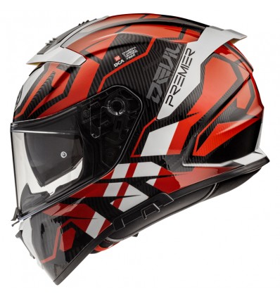 Casco Premier Devil grafica JC 92 nero, rosso e bianco Casco Premier Devil grafica JC 92 nero, rosso e bianco