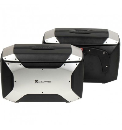 Valigie laterali Hepco & Becker X-Core 18 litri nere attacco C-Bow Valigie laterali Hepco & Becker X-Core 18 litri nere attacco C-Bow