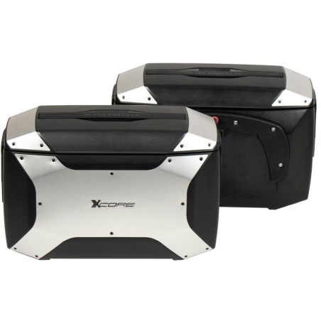 Valigie laterali Hepco & Becker X-Core 18 litri nere attacco C-Bow Valigie laterali Hepco & Becker X-Core 18 litri nere attacco C-Bow