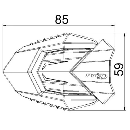 Tamponi paratelaio Puig R19 per Honda CB 300R dal 2018 Tamponi paratelaio Puig R19 per Honda CB 300R dal 2018