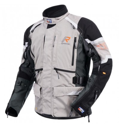 Giacca da moto Rukka Madagasca-R Gore-Tex grigia, nera e arancio