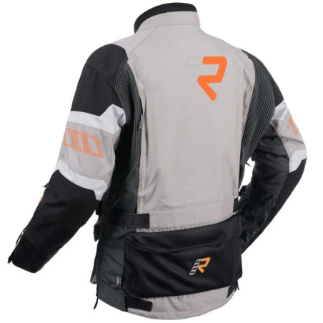 Giacca da moto Rukka Madagasca-R Gore-Tex grigia, nera e arancio Giacca da moto Rukka Madagasca-R Gore-Tex grigia, nera e arancio