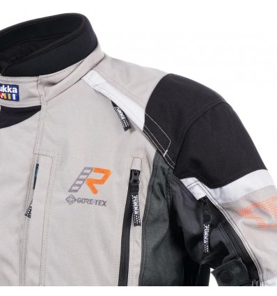 Giacca da moto Rukka Madagasca-R Gore-Tex grigia, nera e arancio Giacca da moto Rukka Madagasca-R Gore-Tex grigia, nera e arancio