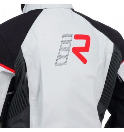 Giacca da moto Rukka Ecuado-R Gore-Tex grigia, nera e rossa Giacca da moto Rukka Ecuado-R Gore-Tex grigia, nera e rossa