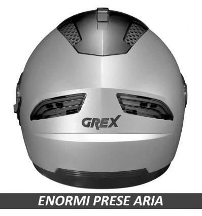 Casco Grex G4.2 Pro N-Com Swing nero metal e rosso Casco Grex G4.2 Pro N-Com Swing nero metal e rosso