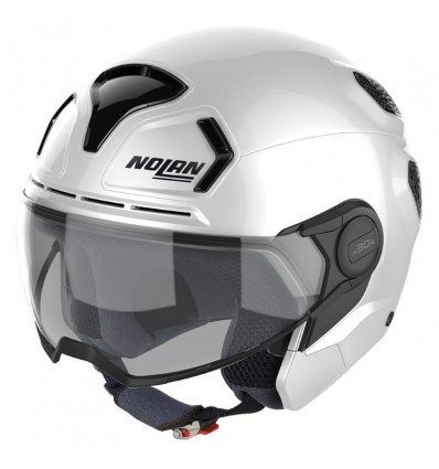 Casco Nolan N30.4 T Classic monocolore bianco metal