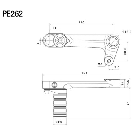 Leva cambio regolabile Rizoma per Harley Davidson Pan America Leva cambio regolabile Rizoma per Harley Davidson Pan America