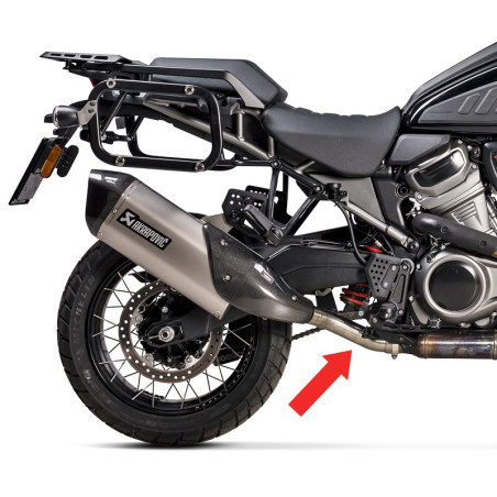 Tubo di raccordo per scarico Akrapovic su Harley Davidson Pan America Tubo di raccordo per scarico Akrapovic su Harley Davidson Pan America