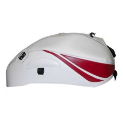 Copriserbatoio Bagster per Honda CB 600 Hornet 07-09 in similpelle bianco e rosso scuro