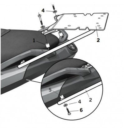 Portapacchi Shad per BMW C600, C600 Sport e C650 Sport Portapacchi Shad per BMW C600, C600 Sport e C650 Sport