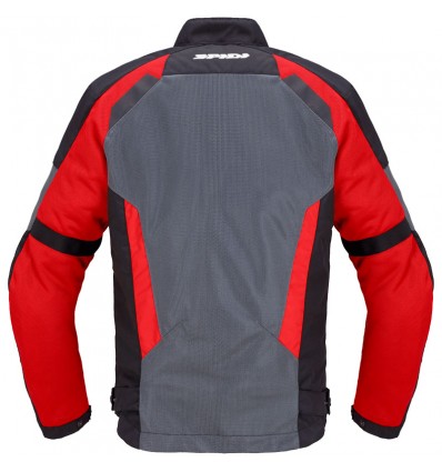 Giacca da moto Spidi Tek Net in rete leggera rossa e grigia Giacca da moto Spidi Tek Net in rete leggera rossa e grigia