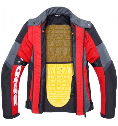 Giacca da moto Spidi Tek Net in rete leggera rossa e grigia Giacca da moto Spidi Tek Net in rete leggera rossa e grigia