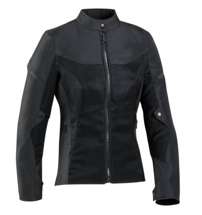 Giacca da moto Fresh Lady in rete leggera nera