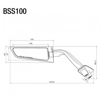 Specchietti Rizoma aerodinamici Stealth argento per Yamaha T-Max 560 dal 2022 Specchietti Rizoma aerodinamici Stealth argento per Yamaha T-Max 560 dal 2022