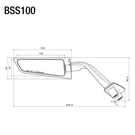 Specchietti Rizoma aerodinamici Stealth argento per Yamaha T-Max 560 dal 2022 Specchietti Rizoma aerodinamici Stealth argento per Yamaha T-Max 560 dal 2022