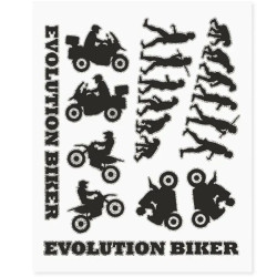 Set adesivi serie Adventure Stickers - Evolution Biker Set adesivi serie Adventure Stickers - Evolution Biker
