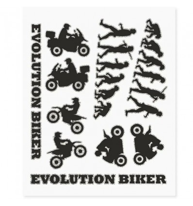 Set adesivi serie Adventure Stickers - Evolution Biker Set adesivi serie Adventure Stickers - Evolution Biker