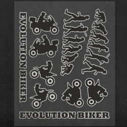 Set adesivi serie Adventure Stickers - Evolution Biker Set adesivi serie Adventure Stickers - Evolution Biker