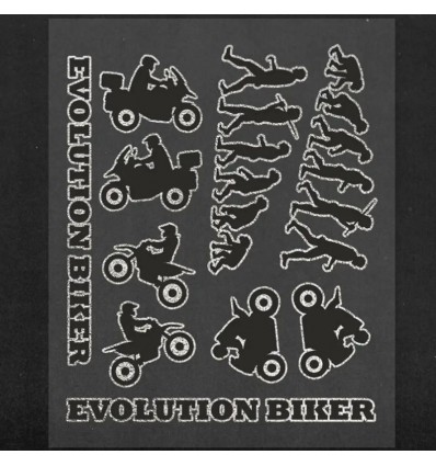Set adesivi serie Adventure Stickers - Evolution Biker Set adesivi serie Adventure Stickers - Evolution Biker
