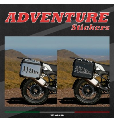 Set adesivi serie Adventure Stickers - Evolution Biker Set adesivi serie Adventure Stickers - Evolution Biker