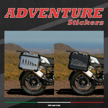 Set adesivi serie Adventure Stickers - Evolution Biker Set adesivi serie Adventure Stickers - Evolution Biker